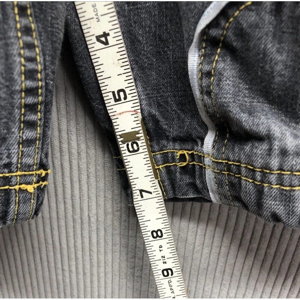 Mecca Boys Denim Bermuda Shorts Size 8  Gray Black Embellished